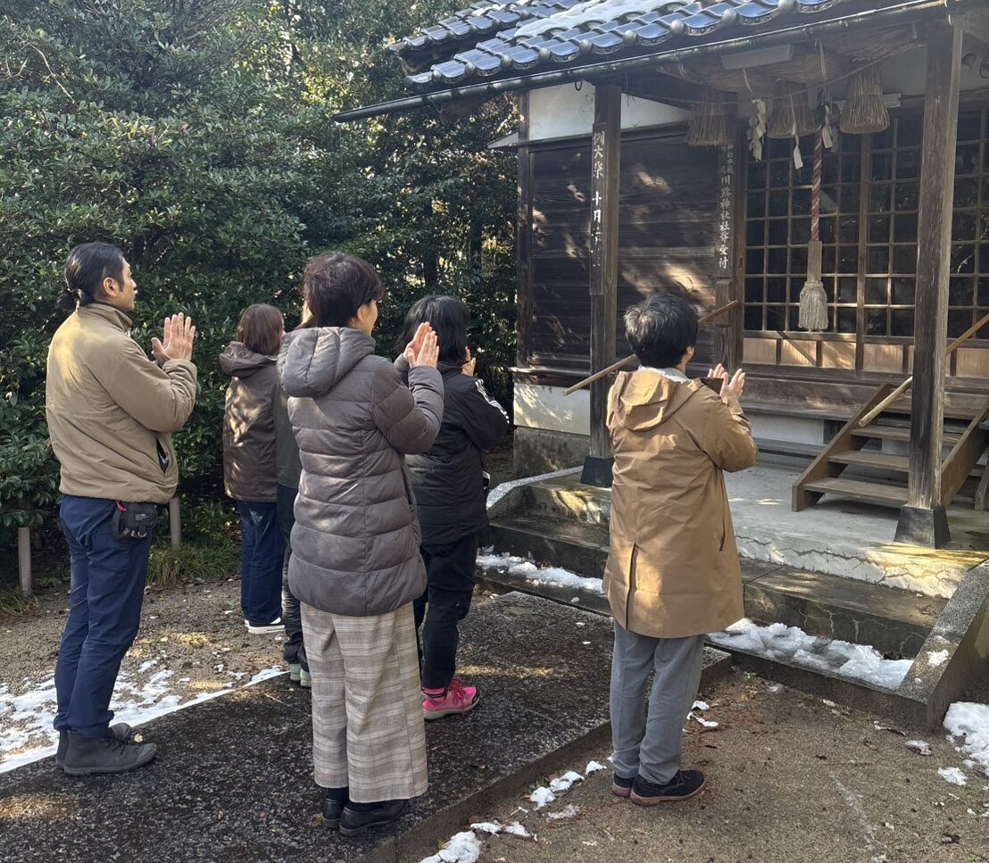 出雲神奈備神社への参拝の様子