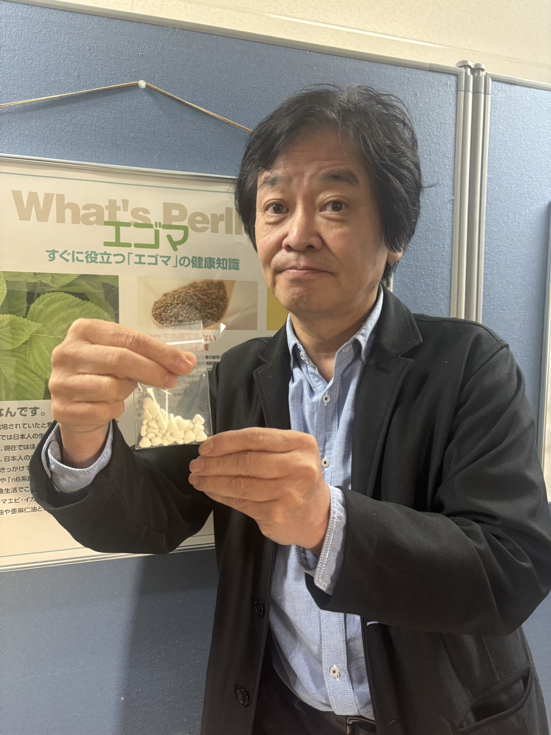 エゴマ粉末の商品化に向けた研究